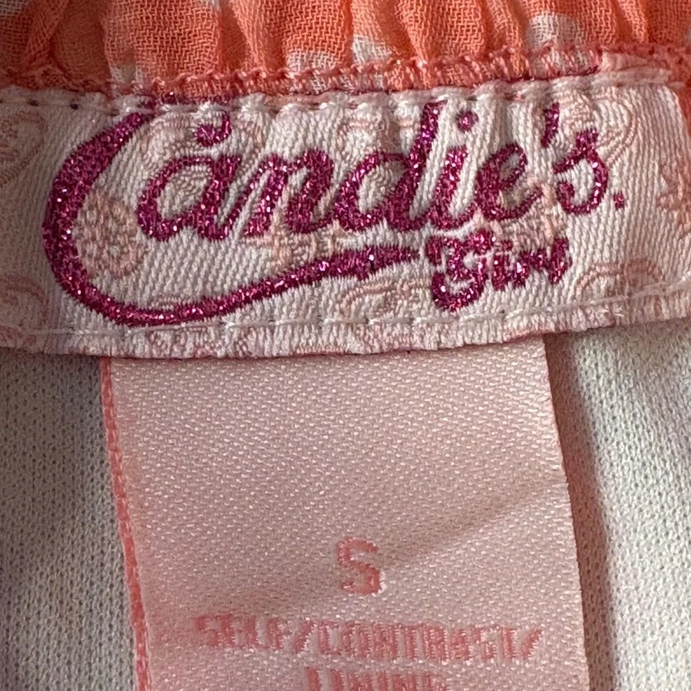 Candies‎ Girls Dress S Coral Pink Polka Dot Tiered Pleated Rosette Accent